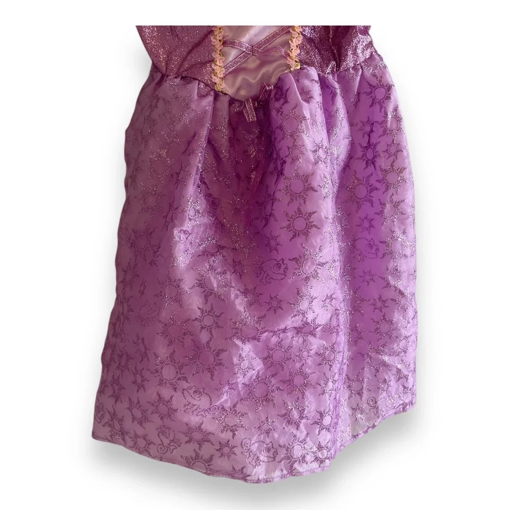 Disney Rapunzel Tangled Princess Costume Dress Purple Glitter Girls Size 4-6